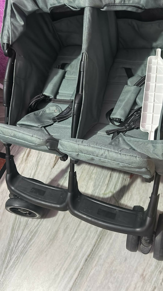 NEOBREEZ DUADX Side-by-Side Double Stroller for twins and siblings.