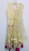 Elegant Cream-Colored 3-Piece Lehenga Choli Set for Girls