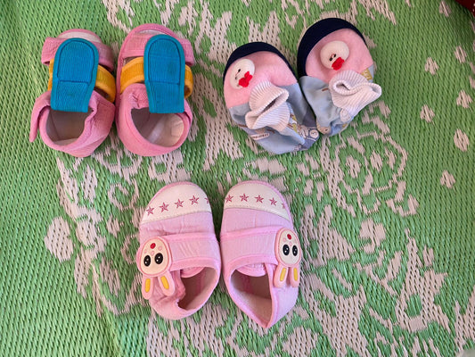 Keep your baby's feet cozy and cute with our Booties for Baby - Set of 3, featuring soft materials and charming designs for everyday wear.