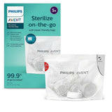 Philips Avent Microwave Sterilizing Bag | Kills 99.9% Germs | Sterilizes Bottles, Breast Pump and Baby Products in 90 Sec | 100 Sterilization Cycle in One Pack | Pack of 5 Bags (White) . Seal packed box.&nbsp;