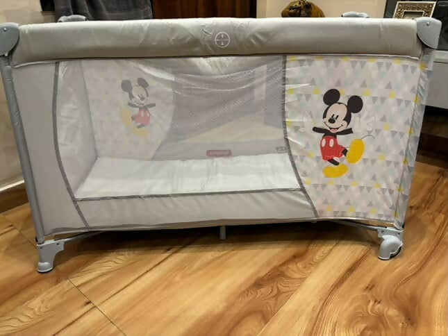 BABYHUG Mickey Printed Playpen – Safe, Spacious & Fun Play Zone for Babies