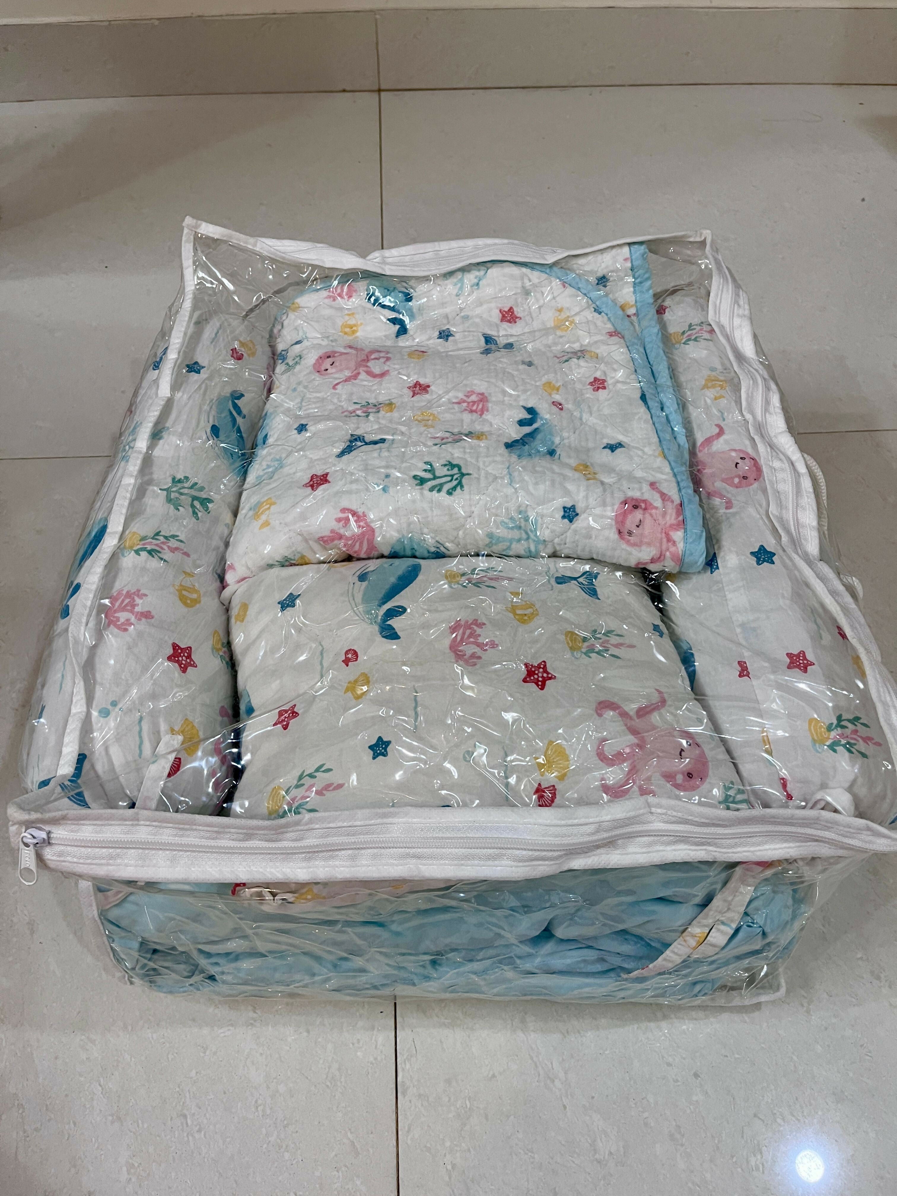 HAUS & KINDER Bundle of Joy Bedding Set (Vitamin Sea – White Blue)