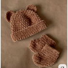 Crochet baby beanie and bootie set