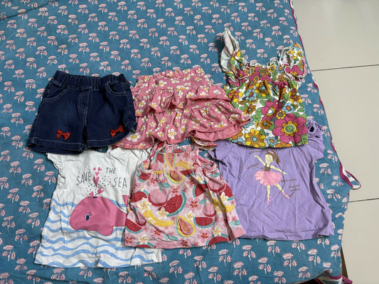TOFFEE HOUSE & BABYHUG  Baby Clothes 1-2 year (Combo of 6 clothes)