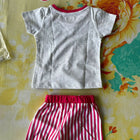 BABYHUG Cotton Knit Half Sleeves Night Wear With shorts for girls - Pink - PyaraBaby