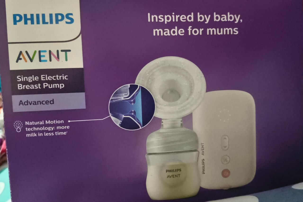 PHILIPS AVENT Single Electric Breast Pump Advanced with adjustable suction settings, comfortable breast shield, compact design, and efficient milk expression support for breastfeeding mothers.