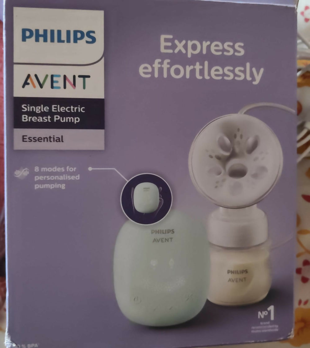 PHILIPS AVENT Electric Breast Pump in Almost New condition featuring adjustable pumping settings, a comfortable breast cushion, compact design and easy electric operation for convenient breast milk expression at home or while travelling.