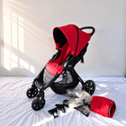 Britax Pathway Stroller Red Black Full Recline Rain Cover Storage Basket B180