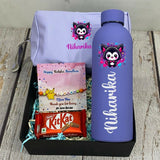 Personalized daily utility hamper gift set featuring customized everyday essentials in a beautifully arranged gift box, perfect for birthdays, baby showers, return gifts, and special occasions.