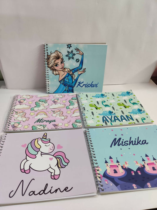 Personalized drawing set for kids featuring customized name detailing and creative art essentials for drawing, coloring, sketching, and fun artistic activities at home or on the go.