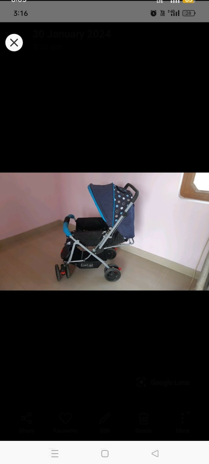 LUVLAP stroller/pram for baby – safe, foldable, and comfortable for daily outings.