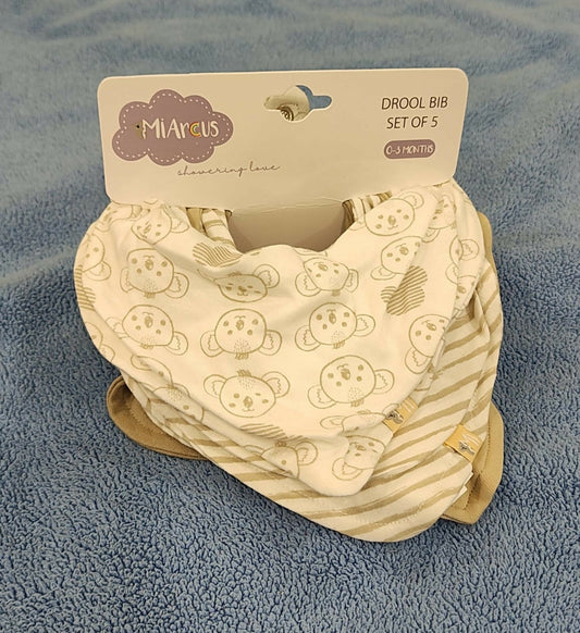 MI ARCUS  Feeding, Drool Bibs for Baby Boys, Girls, Newborns(pack of 5)