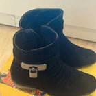 Stylish S&S Black High Heel Boots for Baby Girls, combining comfort and fashion with durable materials and a chic design.