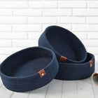 COTTON ROPE WOVEN STORAGE BASKET SET (3 PCS – ROUND)