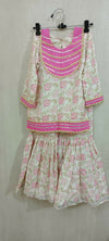 Beautiful Pink Floral Print Garara Set for a Cute Baby Girl