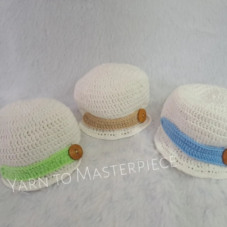 Crochet baptism cap and booties set - PyaraBaby