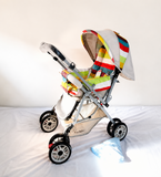 R for Rabbit Lollypop foldable baby stroller with reclining seat, compact travel-friendly design, smooth wheels, safety harness, and adjustable canopy for comfortable baby outings.