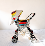 R for Rabbit Lollypop foldable baby stroller with reclining seat, compact travel-friendly design, smooth wheels, safety harness, and adjustable canopy for comfortable baby outings