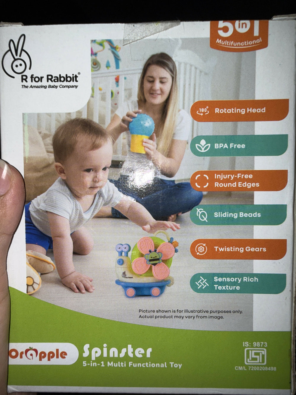 R FOR RABBIT Spinster Toy for Kids featuring a fun and engaging design for everyday play, helping encourage hand-eye coordination, motor skills, curiosity, and interactive playtime.