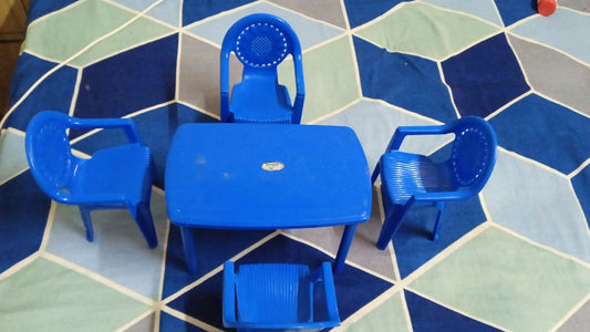 Kids table and 4 chair set – durable, colorful, and perfect for study, play, or meals.