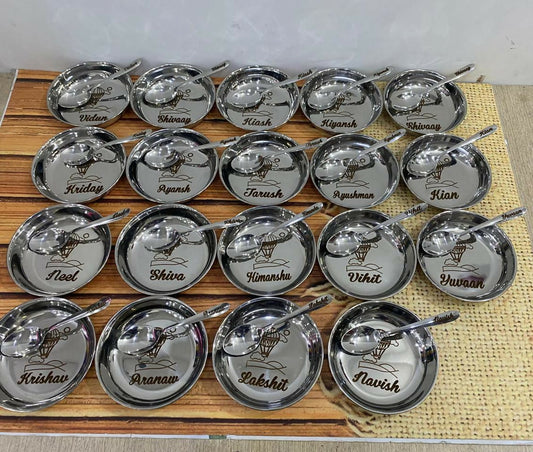 Personalized Halwa Plate for Kanjak & Return Gifts Special