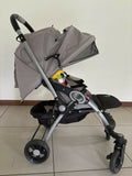 R FOR RABBIT chocolate stroller(360deg rotating wheels) with reversible handle, multiple recline and food table
