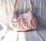 LAURA ASHLEY  Quilted Floral Diaper Bag Pink Baby Changing Tote