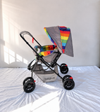 Babyhug Cosy Cosmo Stroller/Pram Reversible Handle Recline Vibgyor Rainbow B177