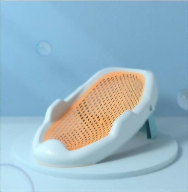 STAR & DAISY  Baby Bath Tub Seat (Anti Slip) Chair  Foldable  Baby Bath Chair (Orange )