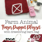 Crochet Finger Puppets with Bag (Farm theme)(Set of 5)