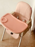 BABYHUG High Chair for Baby - Pink, Adjustable Height, Reclining Seat, and Detachable Dining Tray for Mealtime Ease.