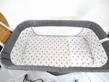 R for Rabbit Lullabies Woodsy Wooden Baby Cradle Bassinet With Mattress