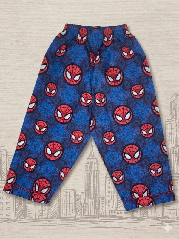 MELLOW Spider-Man full sleeves nightsuit with soft comfortable fabric, superhero-themed design, full-sleeve coverage, and a cozy fit for bedtime and lounging.