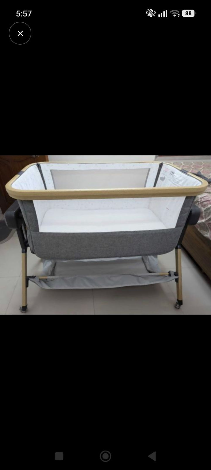 Star & Daisy Electric Baby Cradle with automatic rocking for gentle soothing and supervised use.