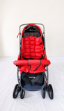 LuvLap Galaxy Baby Stroller Pram Red Black Reversible Handle B115