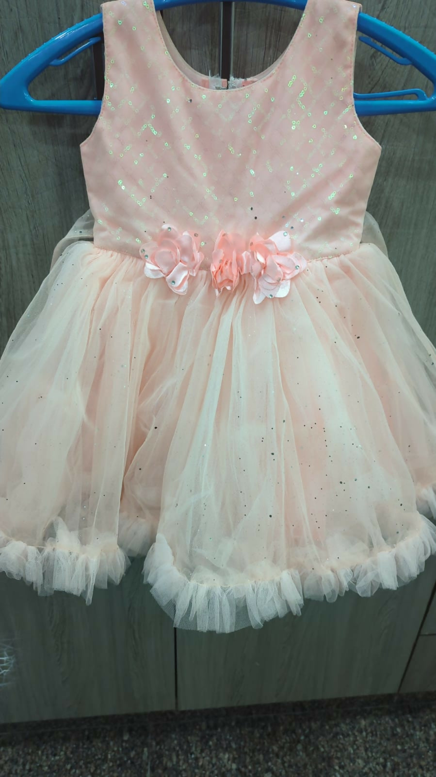 Buy Adorable Peach Colour Kids Frock – Elegant & Comfortable Dress for Baby Girls

