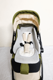 TIAANRUI Compact Travel Baby Stroller/Pram with a lightweight foldable frame, reclining seat, adjustable canopy, 5-point safety harness, smooth wheels, and storage basket for comfortable travel with babies and toddlers.