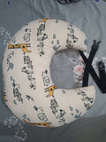 TOYTORIA feeding pillow and nursing pillow with soft cushioned support, ergonomic design, comfortable positioning, and breastfeeding support for mothers and babies.