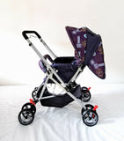 Mee Mee Baby Stroller Foldable Reclining Lightweight Pram Navy