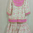 Dress your little darling in the Pink Floral Print Garara Set - a perfect blend of elegance and playfulness for her special occasions.