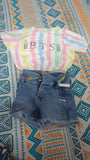Dress your baby girl in style and comfort with our delightful Top and Shorts set, perfect for any adventure!