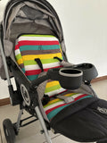 R FOR RABBIT chocolate stroller(360deg rotating wheels) with reversible handle, multiple recline and food table