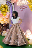 Dress your baby girl in this fashionable Crop Top with Skirt set—perfect for any occasion, blending comfort with trendy style!