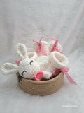 Booties, Rattle, Mittens & Basket Set – A Perfect Gift for Your Little One!