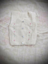 Hand Woven White Open Sweater Cut Sleeves