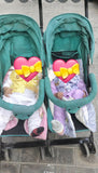 Explore the BABYHUG Twin Stroller/Pram for Baby – comfortable, convenient, and perfect for twins with independent reclining seats and a compact fold design.