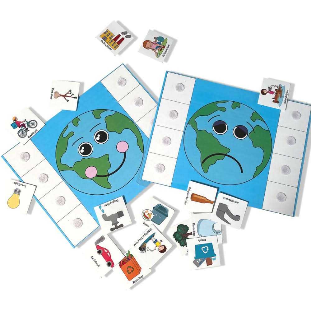 Happy Earth Sad Earth Sorting Activity | PyaraBaby
