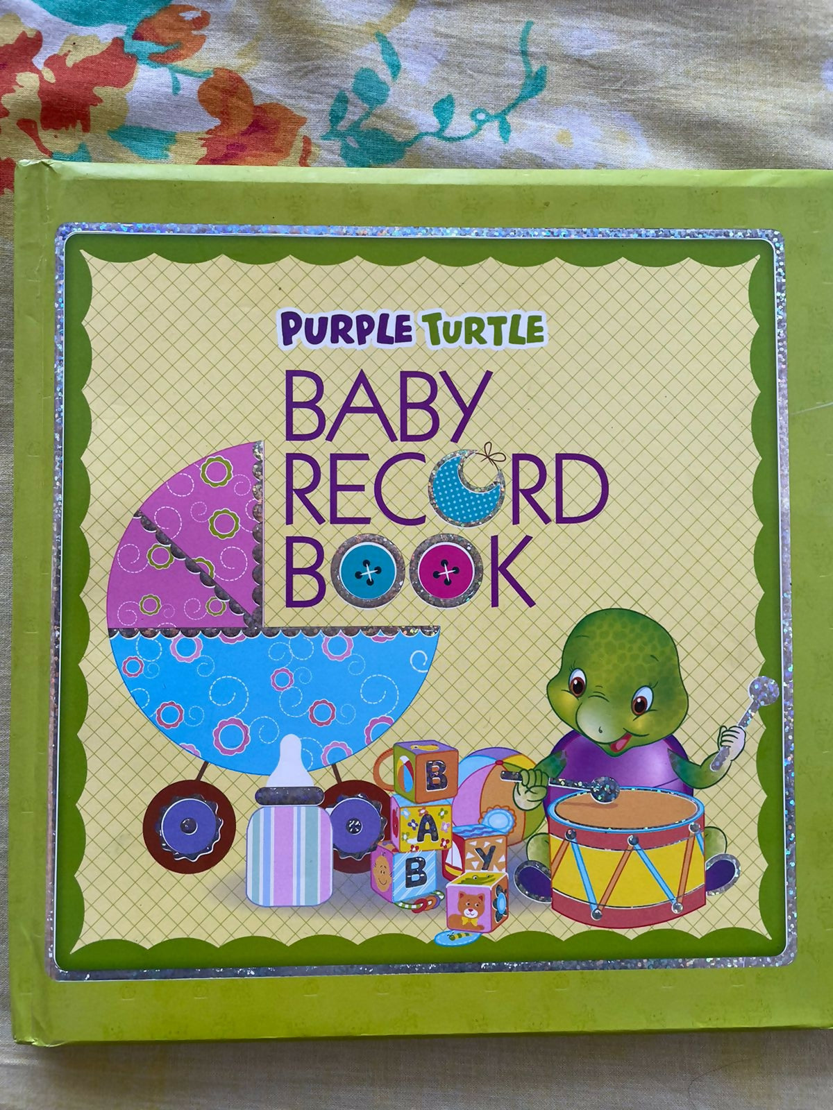 PURPLE TURTLE Baby Record Book (Hardcover) । Baby Memory Book Hardcover - PyaraBaby