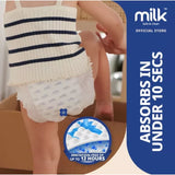 Milk Baby Diaper Yoga Pants, Size M - 42 Pcs, 6 To 11 KG