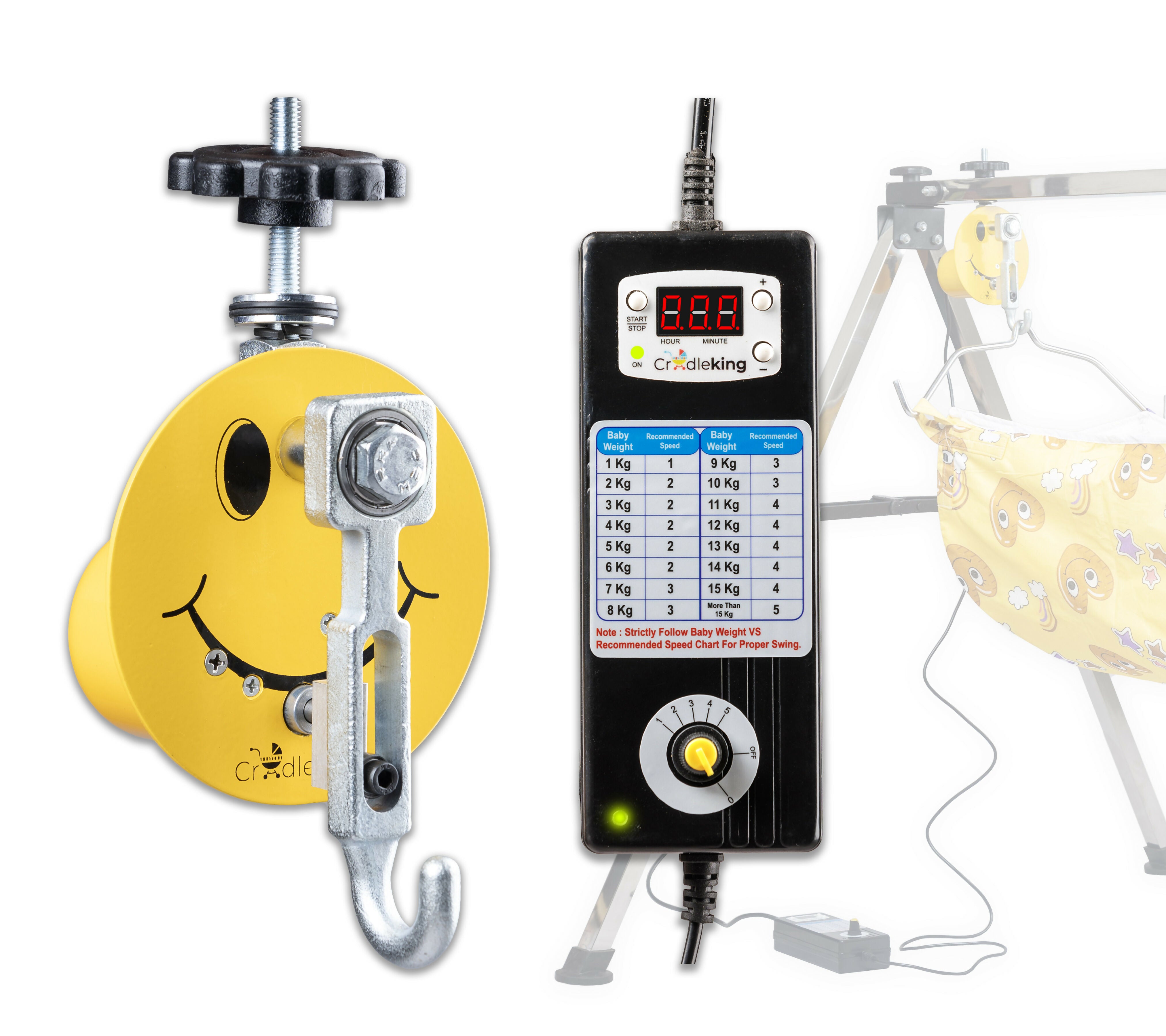 CRADLEKING  SS Folding Jhula Automatic Cradle Kit Swing Motor Machin | Ghodiyu | Palna for Baby 0 to 3 Years (Automatic Kit)